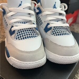 Jordan Kids White and Gray Sneakers